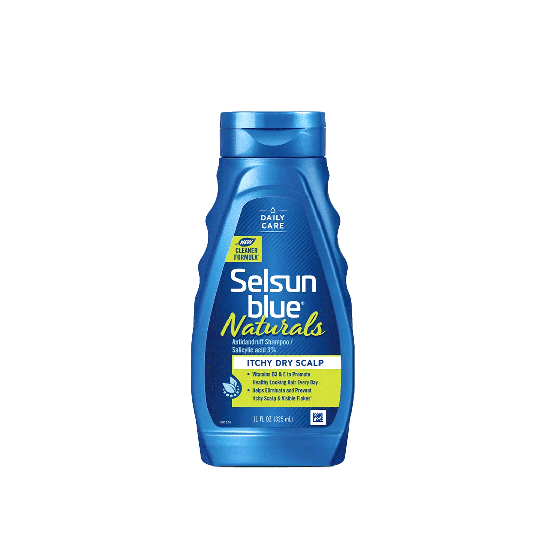 Selsun Blue Naturals Itchy Dry Scalp Anti-Dandruff Shampoo 11 fl oz – Hydrating Scalp Care with Salicylic Acid - 325 ml