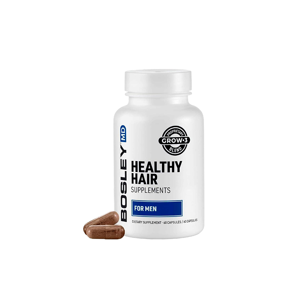 BosleyMD Men’s Healthy Hair Growth Supplements – DHT Blocker with Biotin, Zinc & Pumpkin Seed | 60 Capsules