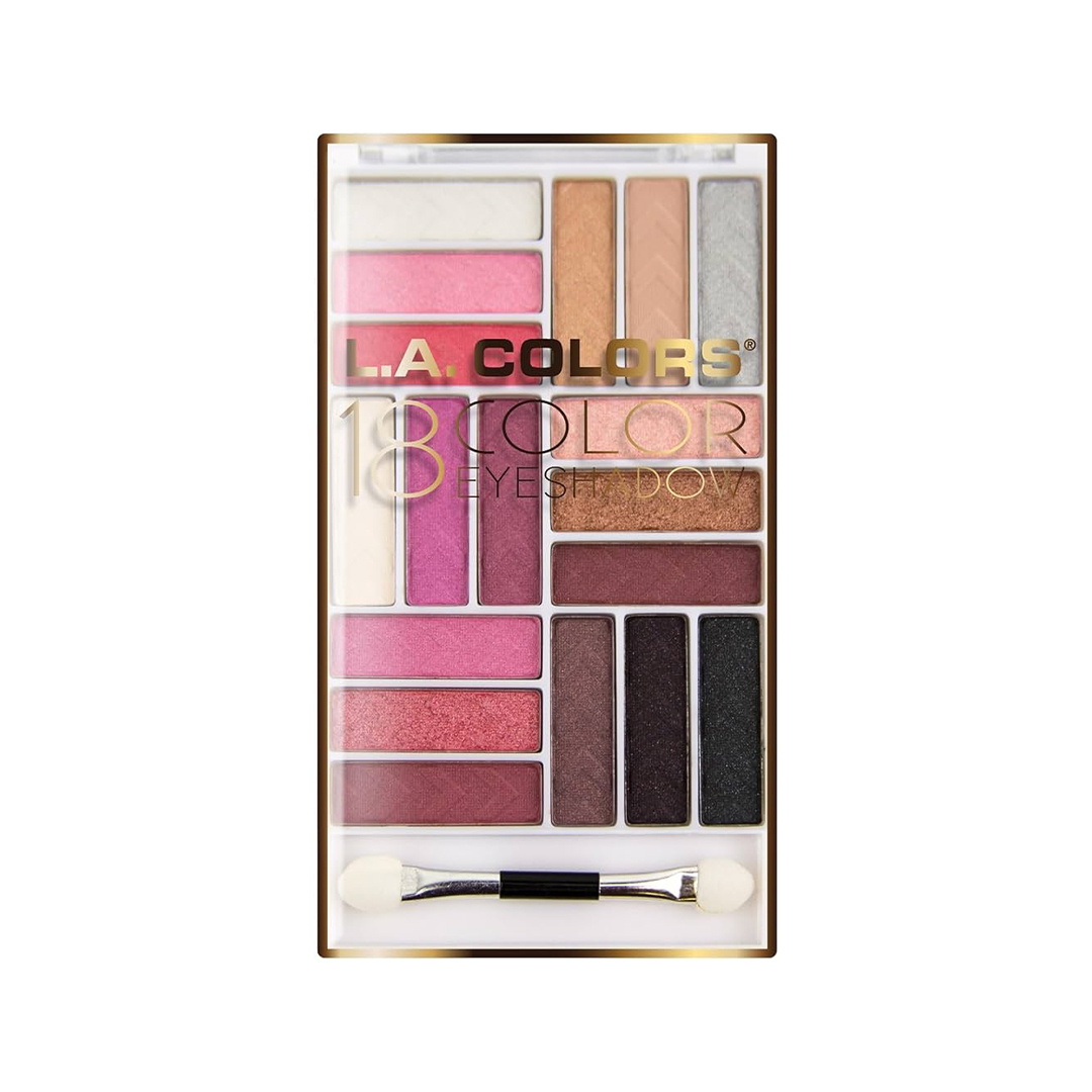 L.A. COLORS 18 Color Eyeshadow Palette – Diva Glam | Matte & Shimmer Shades